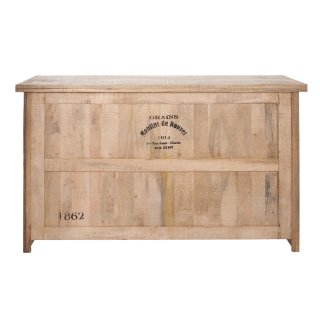 Console 3 étagères 3 tiroirs VIGA vintage en bois naturel
